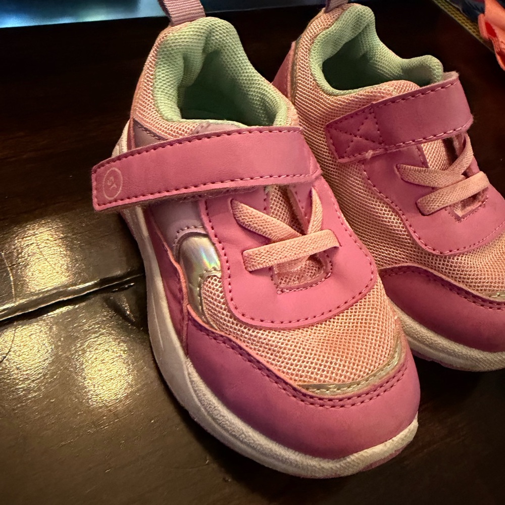 Stride Rite Pink and White Kids Sneakers